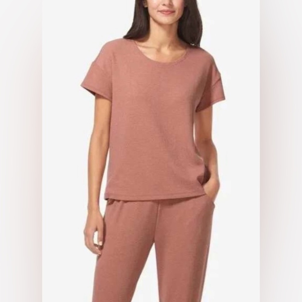 NWT Tommy John Waffle Long Tee in Light Mahogany